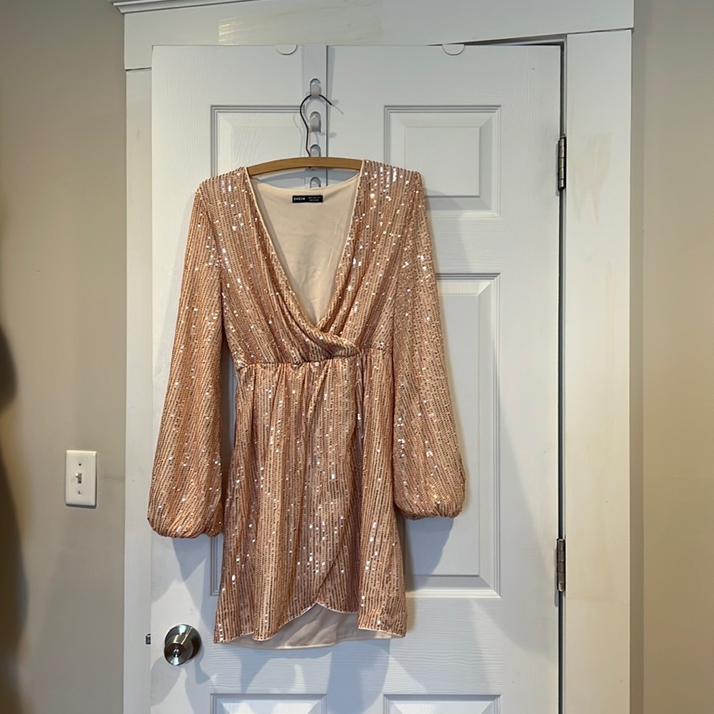 Sequin rose shein dress